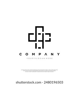 Un logotipo minimalista de monograma CJ que encarna la sofisticación y el estilo contemporáneo.