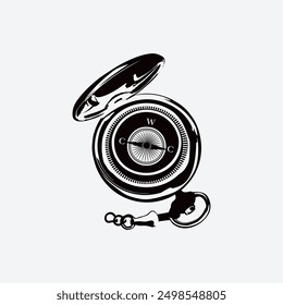 Minimalist Classic Compass Logo Vector Illustration