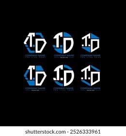 TO minimalistisches und klassisches Logo-Set-Design.TO Monogramm Polygon und Kreisform Vektor. AUF einzigartiges Design.
