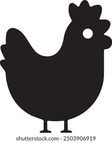 a minimalist and clean hen vector illustration