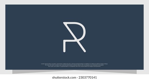 minimalist, clean and modern A R letter logo