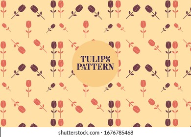Minimalist and clean Tulips Pattern, you can change the color of the pattern and the background and its easy to edit.