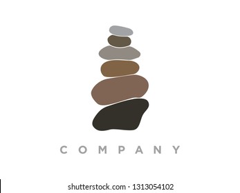 Minimalist and clear stone balance good for your company related spa, yoga and massage.