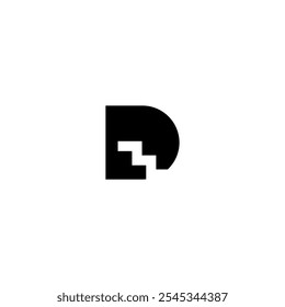 minimalist and clever letter D monogram logo