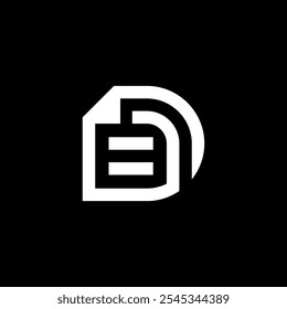 minimalist and clever letter D monogram logo