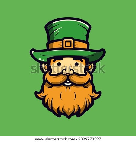 a minimalist clipart image of a leprechaun