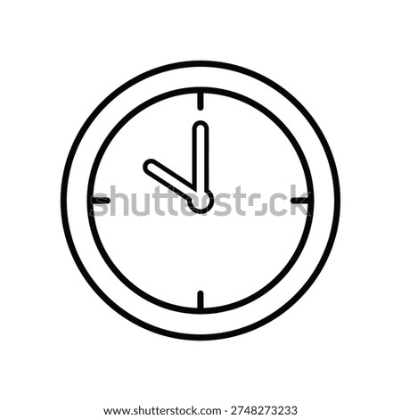 Minimalist clock face with hour and minute hand