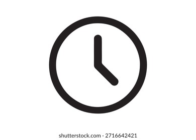 Minimalist Clock Icon Design for Time Management Concept