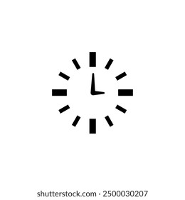 Minimalist clock icon with hour and minute hands. Perfect for time management and scheduling concepts.