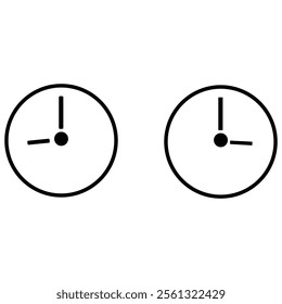 Minimalist Clock Icon with Time, Stopwatch, and Clock Features