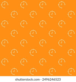 Minimalistischer Clock-Umrissvektor Nahtloses Muster