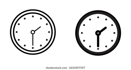 Ícone de Tempo Redondo Minimalista do Relógio