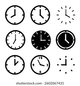 Minimalist clock vector - Simple, clean clock design