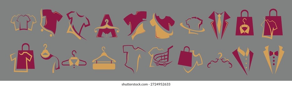 ilustração de vetor de ícone de logotipo de vestuário minimalista
