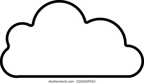 minimalist cloud with icon illustration in vector