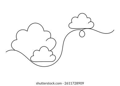 Minimalist cloud icon  One line drawing vector illustration - Powered by Shutterstock - Get 15% off with code: PIKWIZARD15