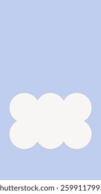 Minimalist cloud illustration on a light blue background. Simple cloud design with a soft, serene feel. Cloud art with a peaceful, calming vibe. Minimal illustration vector.