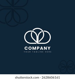 Minimalist Cloud Leaf Logo Design for Eco Technology Company and Modern Branding Identity