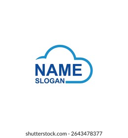 
Minimalist cloud logo with blue color to depict professionalism, suitable for companies in the field of data storage or others