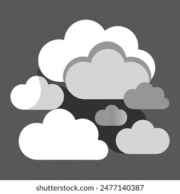 diseño minimalista del Clipart de Vector en la nube