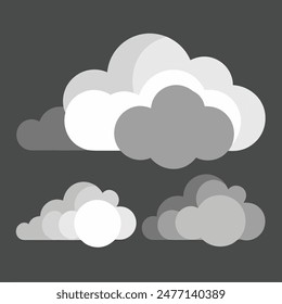 Minimalistisches Cloud-Vektorgrafik-Clipart-Design