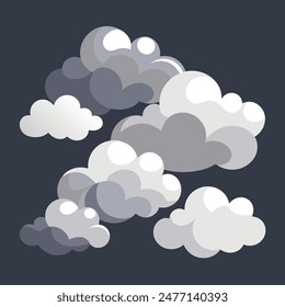 minimalist cloud vector clipart design