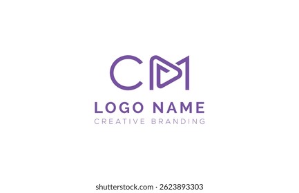 Logotipo CM minimalista para marca e identidade.