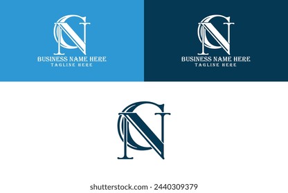 Minimalistisches CN-Logo-Design, CN-Monogramm-Logo