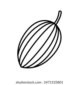 Minimalist Cocoa icon vector. It could also be a watermelon icon,