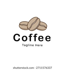 Diseño minimalista del logotipo del grano de café perfecto para cafés, tostadores o cualquier marca comercial relacionada con el café