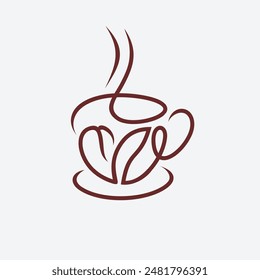 Minimalist Coffee Cafe Logo Icon Vector