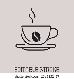 Minimalist Coffee Cup and Bean Logo