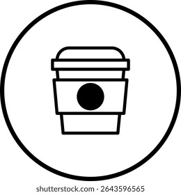 Minimalist Coffee Cup Icon: A Simple and Modern Graphic for Coffee Lovers and Businesses