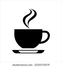 "Minimalist Coffee Cup Silhouette Logo: Sleek and Elegant Design for Modern Cafes"