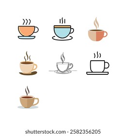 Minimalist Coffee Cup Vector | Hot Beverage Icon