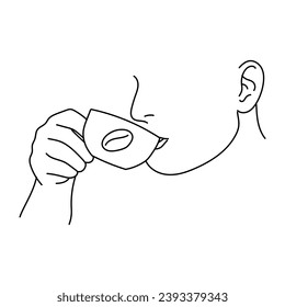 Minimalist Coffee Line Art Vector
