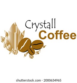 Vector de café cristalino, se puede aplicar como logotipo, marca, etiqueta, etc.
