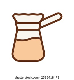 A minimalist coffee pot beverage illustration