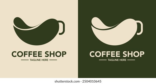 Minimalist coffee shop logo symbol. Coffee store logo template. Cafe logo simple design