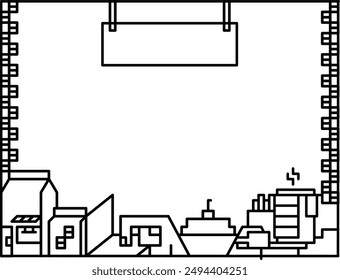 minimalist coffee shop poster, flat background design