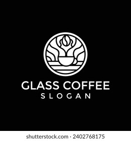 minimalist COFFEE STAIN cup mug silhouette logo