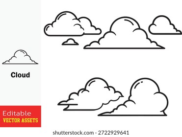 Colección minimalista de iconos estilizados de nubes y contornos con diversas formaciones hinchadas y alargadas Conjunto de Vectores

Este recurso gráfico profesional presenta una colección seleccionada de ilustraciones estilizadas en la nube, meticulosamente diseñadas como activos limpios y modernos. Aislado sobre un fondo transparente, el conjunto muestra varias formaciones de nubes, desde nubes Grandes, onduladas e hinchadas hasta Formas elegantes y alargadas. Representados con una línea de líneas negras audaces y sutiles curvas internas para insinuar la dimensionalidad, estos gráficos ofrecen una estética minimalista adecuada para cualquier proyecto de diseño. Estos recursos de Vector editables de alta calidad son perfectos para temas relacionados con el Clima, visualizaciones atmosféricas, fondos de Sitio web e ilustraciones de libros infantiles. La naturaleza escalable de estos contornos garantiza que mantengan una claridad perfecta, ya sea que se usen como Elementos decorativos sutiles o puntos focales prominentes.

Las características clave incluyen:
Diversas formaciones de nubes: Incluye una amplia gama de Formas que incluyen densas nubes hinchadas, Pequeñas formaciones simples y diseños alargados y tenues.

Estilo minimalista moderno: presenta contornos negros limpios sin relleno, proporcionando un aspecto versátil y sofisticado para medios digitales e impresos.

Detalle dimensional: las sutiles líneas curvas internas añaden una sensación de estructura y profundidad sin comprometer la estética del Vector limpio.

Calidad de Vector de Profesional: archivo EPS totalmente escalable y editable, lo que permite una personalización perfecta de los pesos y colores de los trazos.