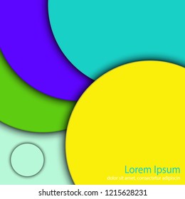 Minimalist color design. Rainbow shades palette on a light background. Vector colorful lines, waves, paper color. Template for books, cards, banners, posters.