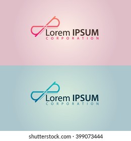 Minimalist color infinity design logo