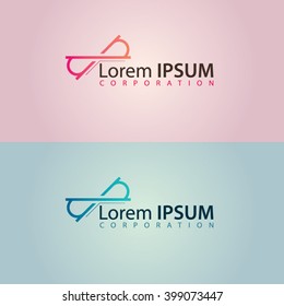 Minimalist color infinity design logo