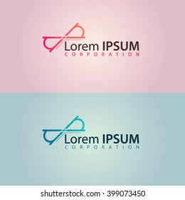 Minimalist color infinity design logo