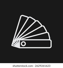Ícone de amostra de cor minimalista Vetor Ilustração de contorno simples do gráfico de amostras de paleta