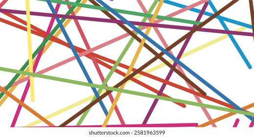 Minimalist colorful abstract line background for school, education, children, creative industries, fashion, business and other themes