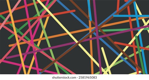 Minimalist colorful abstract line background for school, education, children, creative industries, fashion, business and other themes