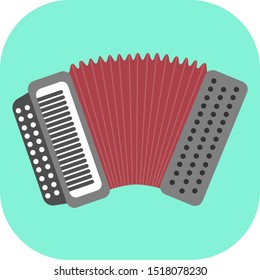 Minimalist colorful accordion on a colored background.
Ideal for icons, medals or badges.